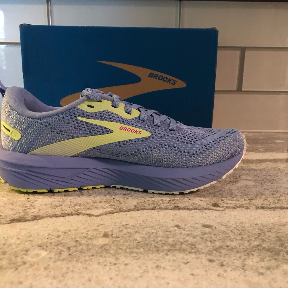 Brooks Women's Athletic Shoes - Light Blue and Lime - Picture 2 of 10